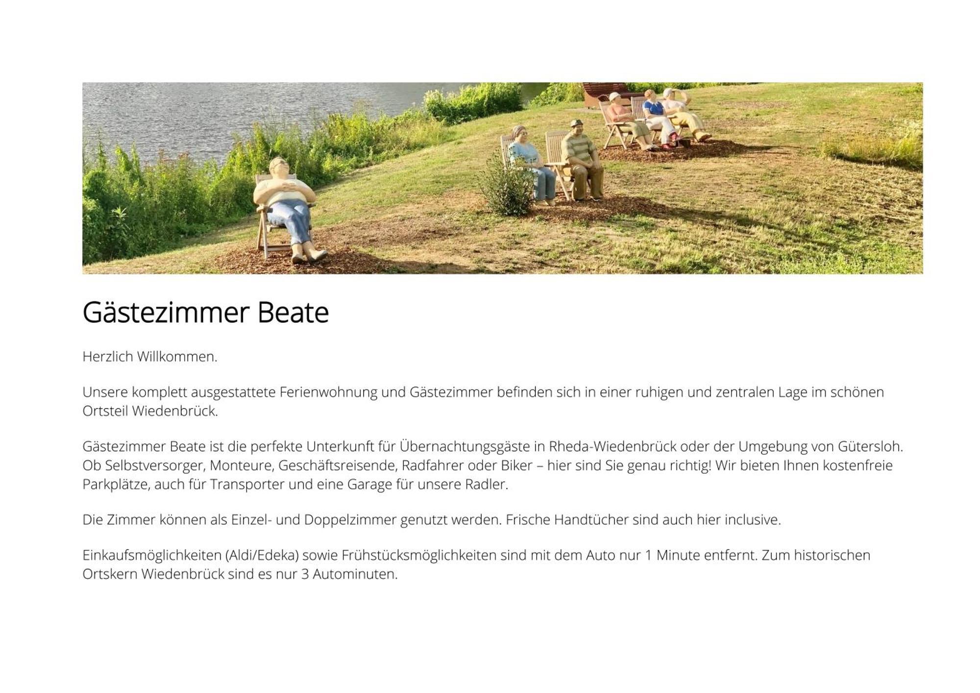 Gästezimmer Beate Rheda Wiedenbrück Exterior foto